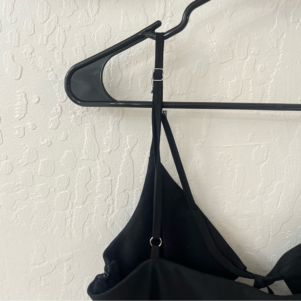 Misspap Black Mini Strappy Cutout Bodycon Dress Size 12 - Picture 8 of 12